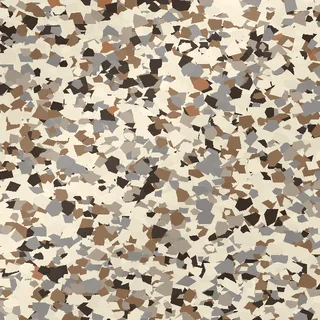 Mushroom FB-714 flake swatch: ivory with bark brown, taupe and soft gray chips