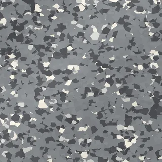 Thunder FB-912 flake swatch: mostly mid and dark storm grays with charcoal and a few white chips